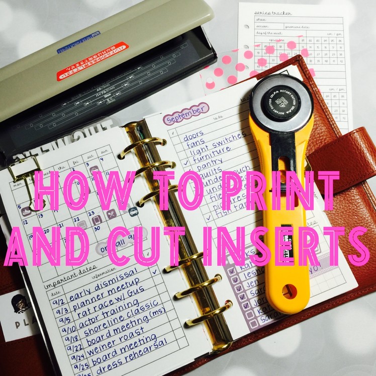 How to print and cut inserts