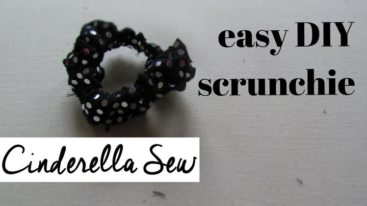 Make a scrunchie - Easy DIY hair elastic - How to make a scrunchie with scrap fabric