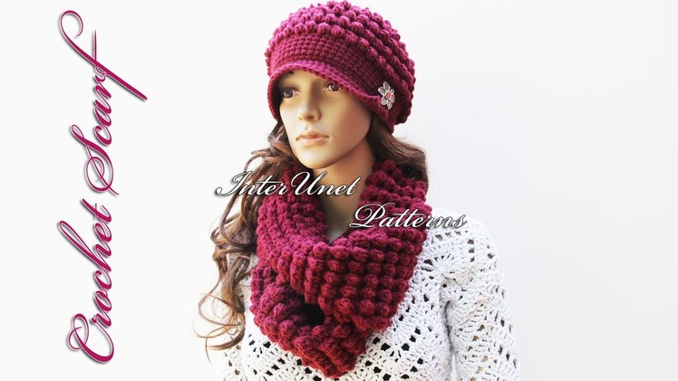 Scarf crochet tutorial for beginners - scarf to match with my crochet hat