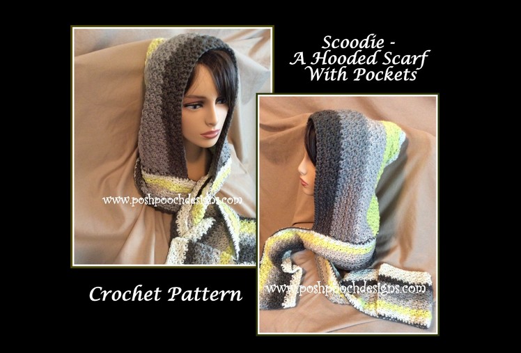 Scoodie - Hooded Scarf With Pockets Crochet Pattern