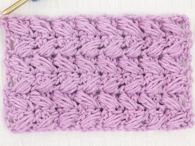 Slanted Puffs Stitch Crochet Tutorial