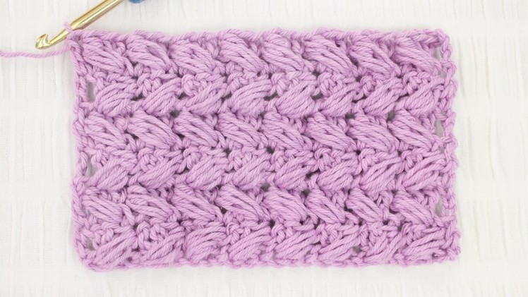Slanted Puffs Stitch Crochet Tutorial