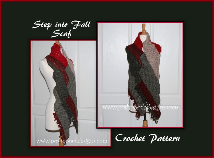 Step Into Fall Scarf Crochet Pattern