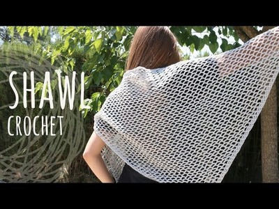 Tutorial Super Easy Lace Stitch Shawl | Crochet
