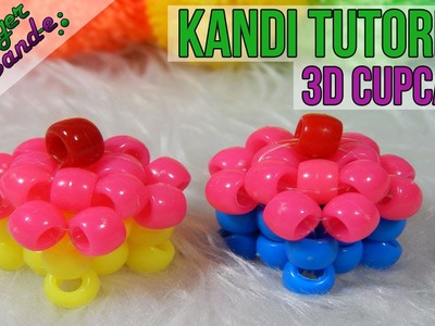 3D Kandi Cupcake - [Kandi Tutorial] | @GingerCandE