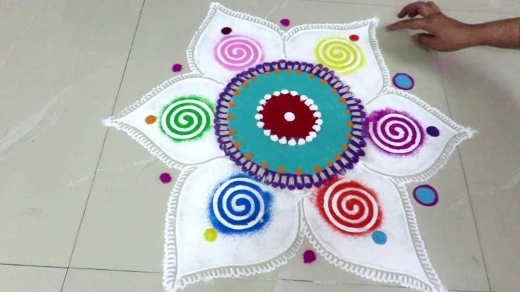 Diwali Special  beautiful rangoli design - created by rangoli design
