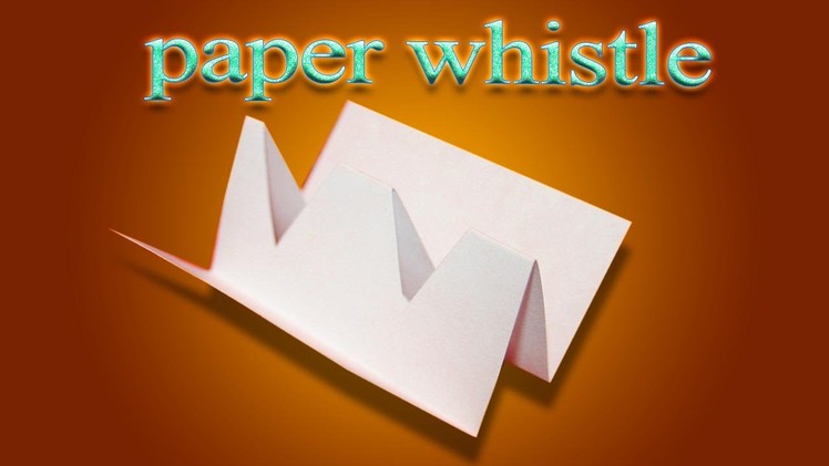 DIY origami whistle | Duh Duh Doo Origami | How to make origami whistle