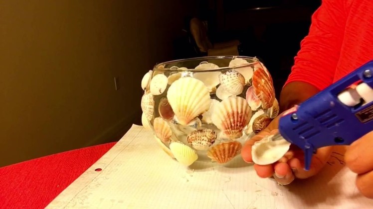 DIY sea shells decoration
