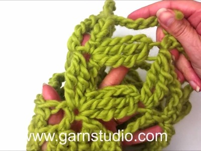 DROPS Crochet Tutorial - How to work the diamonds in chart A.2a & A.3a in DROPS 169-4