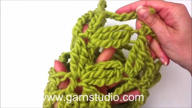 DROPS Crochet Tutorial - How to work the diamonds in chart A.2a & A.3a in DROPS 169-4