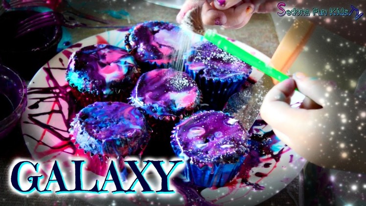 Easy Galaxy Mirror Glaze Cupcakes: How to make galaxy cupcakes | Sedona Fun Kids TV