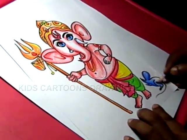 How to Draw Lord Bala. Child Ganesha Drawing for Kids Step by step