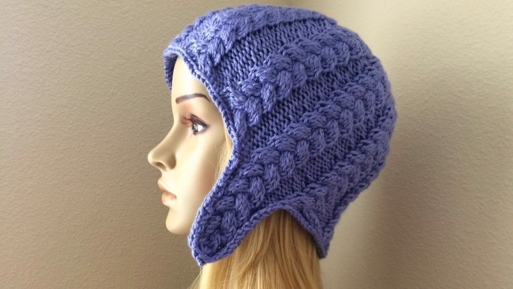 How To Knit A Braided Ear-flap Hat, Lilu's Handmade Corner Video # 110