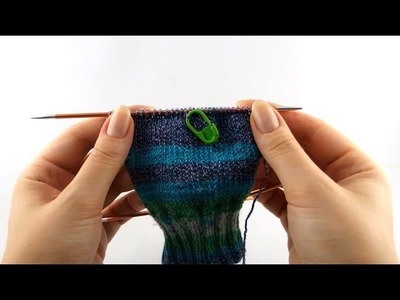 How to Knit Sneaker Socks #2 Heel Flap
