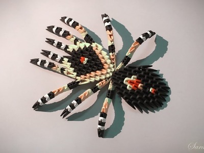 How to make 3d origami Spider