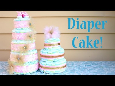 How To Make A Diaper Cake! Perfect Baby Shower Gift Idea!