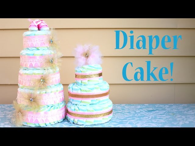 How To Make A Diaper Cake! Perfect Baby Shower Gift Idea!
