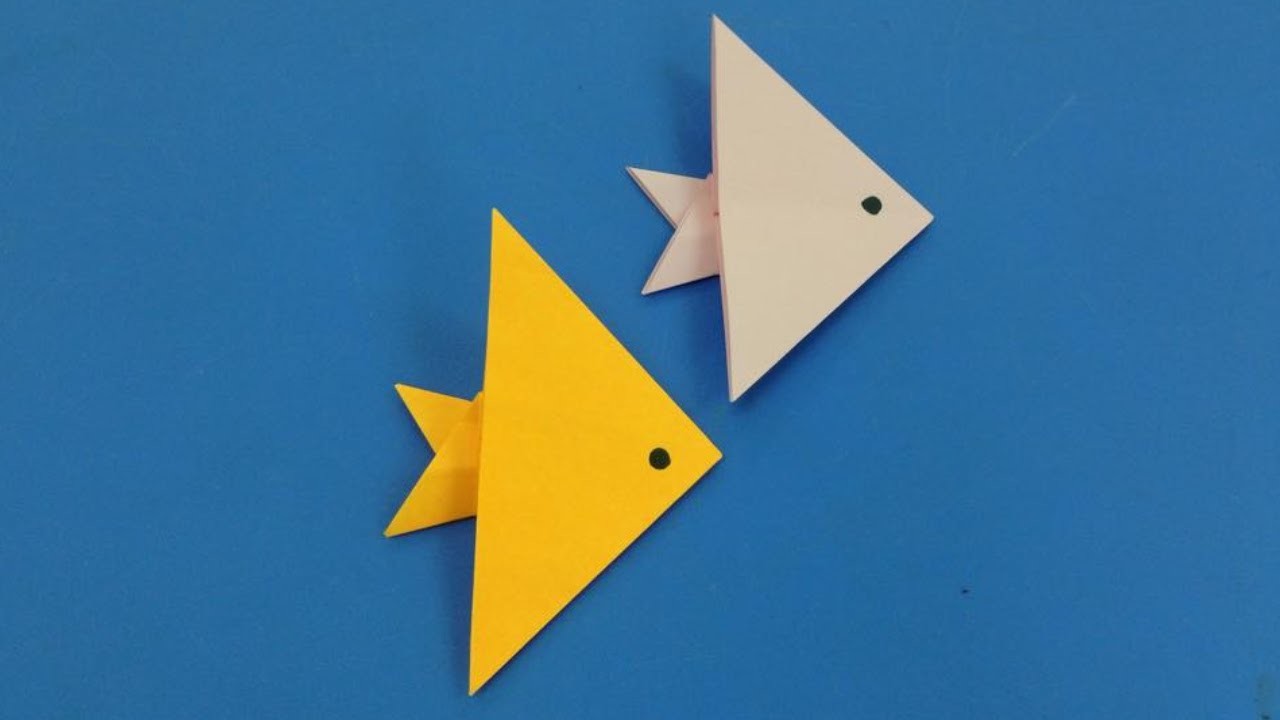 How to make a paper fish, Easy origami fishes for beginners making, DIY ...