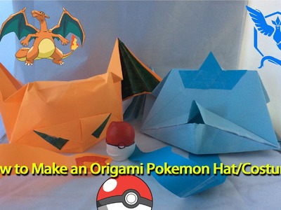 How to Make an Origami Pokemon Hat.Costume