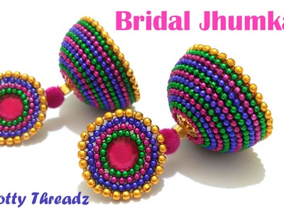 How to make Bridal Jhumkas using Ball Chain - Tutorial 2