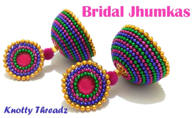 How to make Bridal Jhumkas using Ball Chain - Tutorial 2