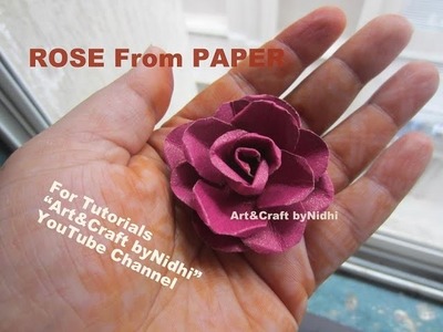 How to make Tiny Rose Flower from Waste Wedding Card- Recycle Craft