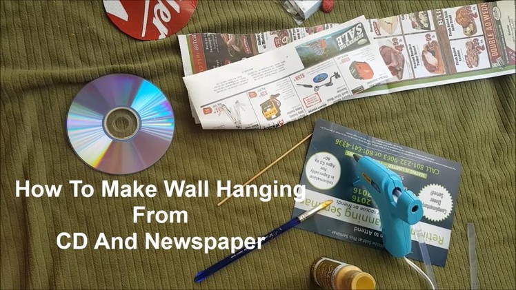 How To Make Wall Hanging From CD And NewsPaper || BEST FROM WASTE