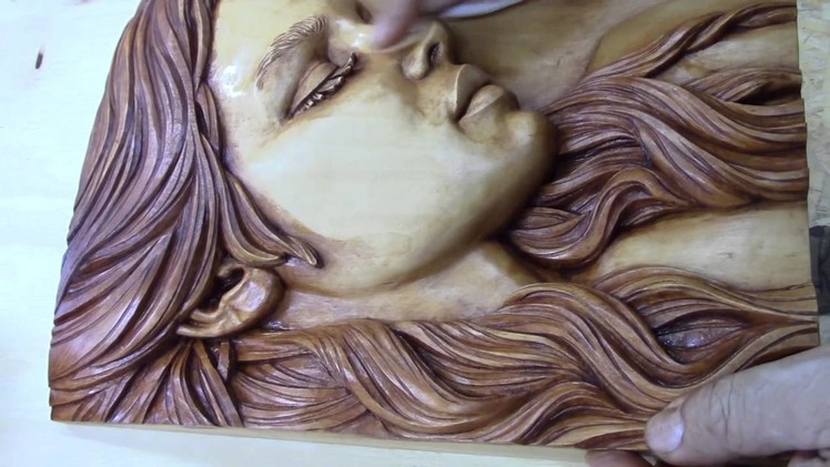 How to stain and finish basswood wood carving, Fred Zavadil