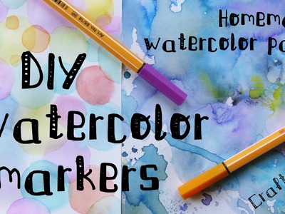 DIY: Homemade WATERCOLOR MARKERS. How to make WATERCOLOR paint + DECORATIVE PAPER IDEAS
