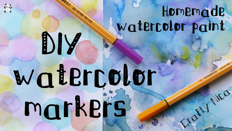 DIY: Homemade WATERCOLOR MARKERS. How to make WATERCOLOR paint + DECORATIVE PAPER IDEAS