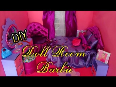 DIY: Miniature Dollhouse - How to make a Doll Room in a Box  - Doll room Barbie