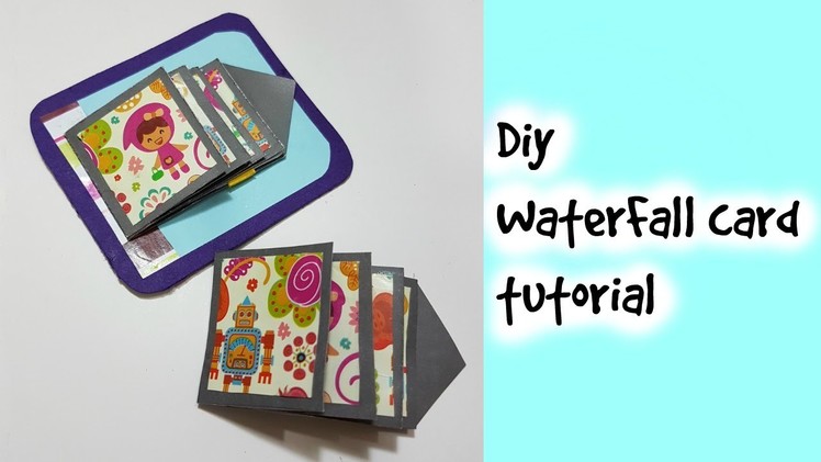 DIY water fall card.How to make Waterfall card