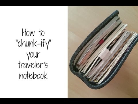 How to 'chunk-ify' your traveler's notebook!