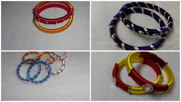 How to decorate different silk thread bangles