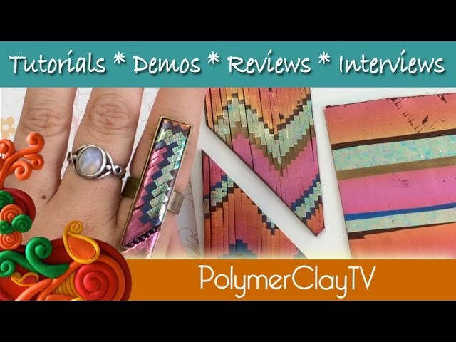 How to do polymer clay bargello technique with mylar foils