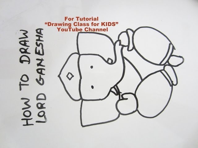 How to Draw- Cute Lord Ganesha Ganpati Step by Step Tutorial for Kids