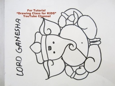 How to Draw- Easy Cute Lord Ganesha Ganpati Step by Step Tutorial for Kids