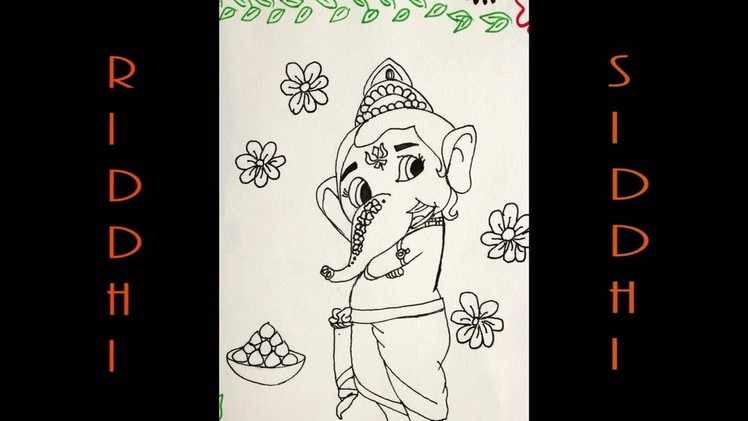 How to Draw Ganpati,Ganesha,Ganesh ji !! How to make Ganpati,Ganesha,Ganesh ji Drawing