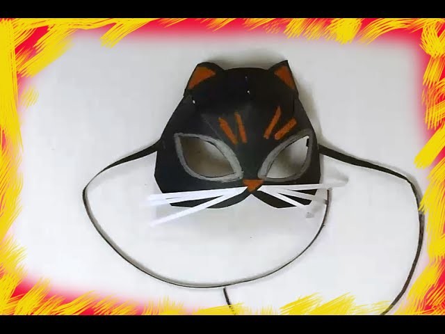How to draw halloween | Animals mask | How to make a cat mask for kids | Art for kids