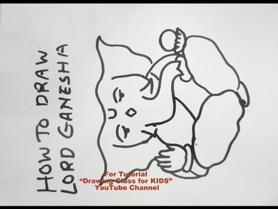 How to Draw - Simple Lord Ganesha Ganpati Step by Step Tutorial for Kids