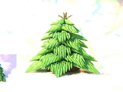 How to make 3d origami Christmas Tree