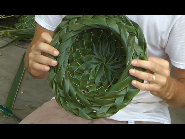 How to make a Coconut Palm Leaf Hat -  Part 2 of 2!