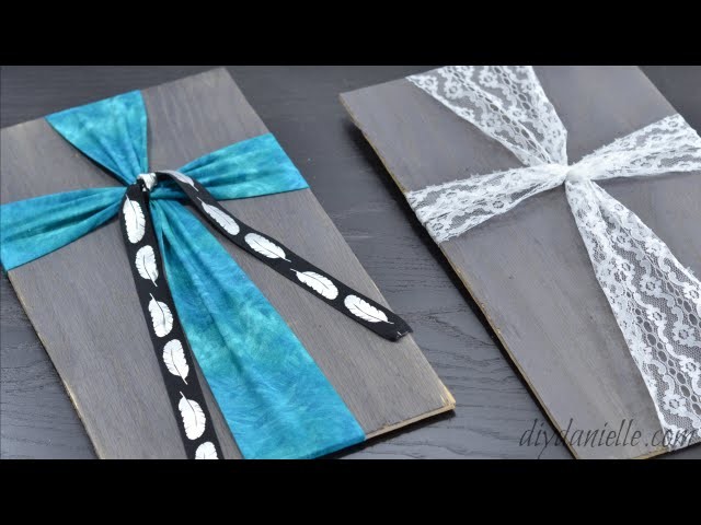 How to Make a Cross Display from Wood and Fabric (or Ribbon)