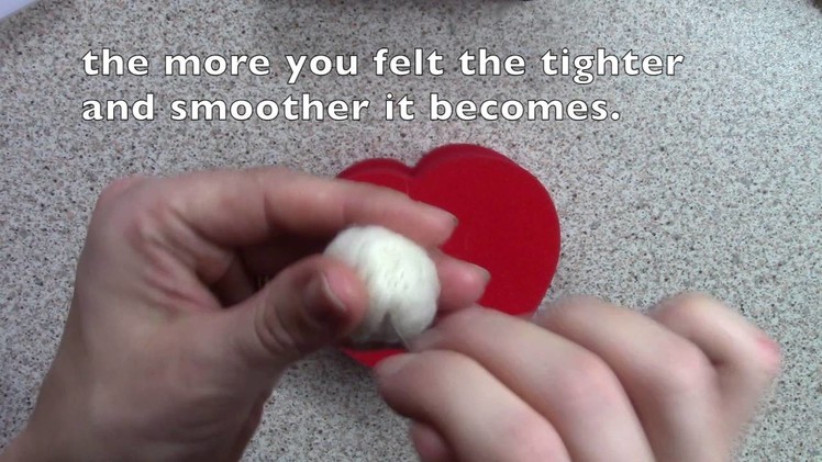 How to make a felt ball* Needle felting tutorial*