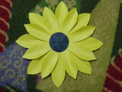 How To Make a Paper Flower Tutorial (SUNFLOWER) Paper Crafts.