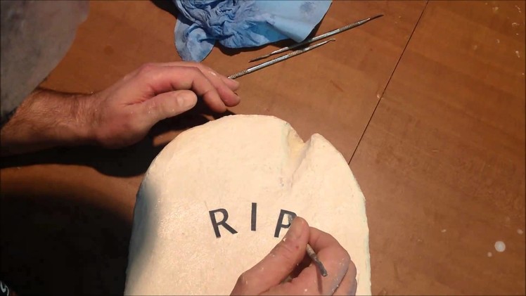 How to make a paper mache tombstone part 2 youtube