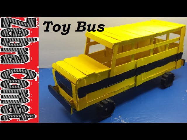 How To Make A Toy School Bus (Using Popsicle Sticks)