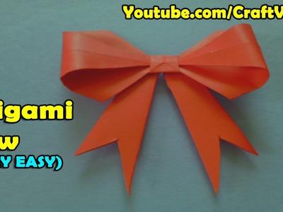 How to make an Origami Bow.Ribbon | Origami Bow | Easy Origami Bow