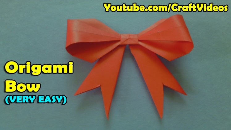 How to make an Origami Bow.Ribbon | Origami Bow | Easy Origami Bow