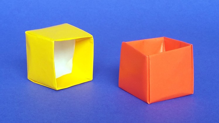 How to Make an Origami Cube Box with One Piece of Paper - DIY Tutorial